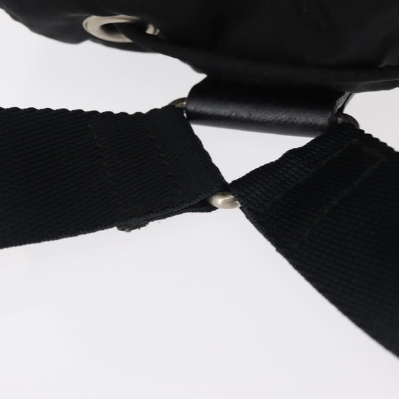 PRADA Backpack Nylon Black Silver Auth 154530