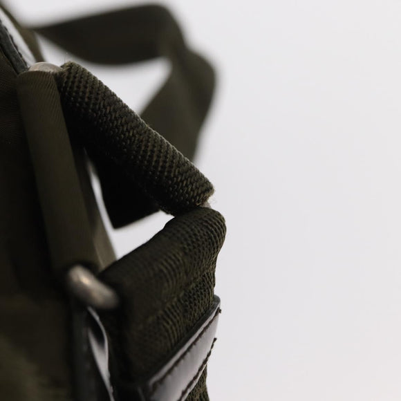 PRADA Backpack Nylon Khaki Silver Auth 154531