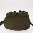 PRADA Backpack Nylon Khaki Silver Auth 154531-5
