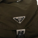 PRADA Backpack Nylon Khaki Silver Auth 154531-21