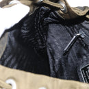 PRADA Backpack Nylon Khaki Silver Auth 154531-26