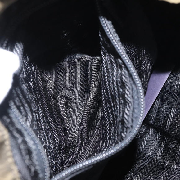 PRADA Backpack Nylon Khaki Silver Auth 154531