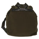 PRADA Backpack Nylon Khaki Silver Auth 154531-2