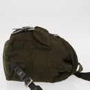 PRADA Backpack Nylon Khaki Silver Auth 154531-3
