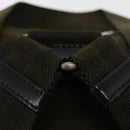 PRADA Backpack Nylon Khaki Silver Auth 154531-8