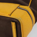 PRADA Hand Bag Canvas Yellow Brown Auth 154533-16