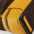 PRADA Hand Bag Canvas Yellow Brown Auth 154533-17