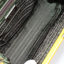 PRADA Hand Bag Canvas Yellow Brown Auth 154533-10