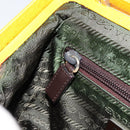PRADA Hand Bag Canvas Yellow Brown Auth 154533-24