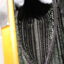 PRADA Hand Bag Canvas Yellow Brown Auth 154533-25