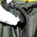 PRADA Hand Bag Canvas Yellow Brown Auth 154533-11