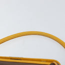 PRADA Hand Bag Canvas Yellow Brown Auth 154533-14