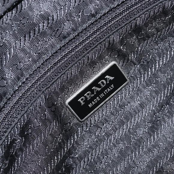 PRADA Shoulder Bag Nylon Bordeaux Silver Auth 154535