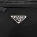 PRADA Body Bag Nylon Black Silver Auth 154536-14