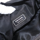 PRADA Body Bag Nylon Black Silver Auth 154536-17