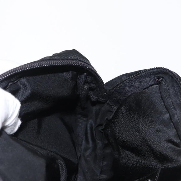 PRADA Body Bag Nylon Black Silver Auth 154536