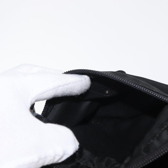 PRADA Body Bag Nylon Black Silver Auth 154536