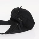 PRADA Body Bag Nylon Black Silver Auth 154536-5