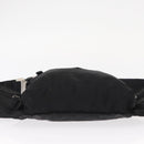 PRADA Body Bag Nylon Black Silver Auth 154536-9