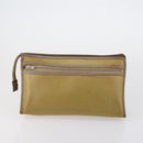 SAINT LAURENT Clutch Bag Leather 2 Set Beige Brown Auth 154537-10