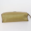 SAINT LAURENT Clutch Bag Leather 2 Set Beige Brown Auth 154537-13