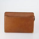 SAINT LAURENT Clutch Bag Leather 2 Set Beige Brown Auth 154537-2