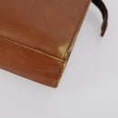 SAINT LAURENT Clutch Bag Leather 2 Set Beige Brown Auth 154537-7