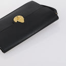 Burberrys Nova Check Clutch Bag Canvas Leather 2 Set Black Beige Auth 154538-12