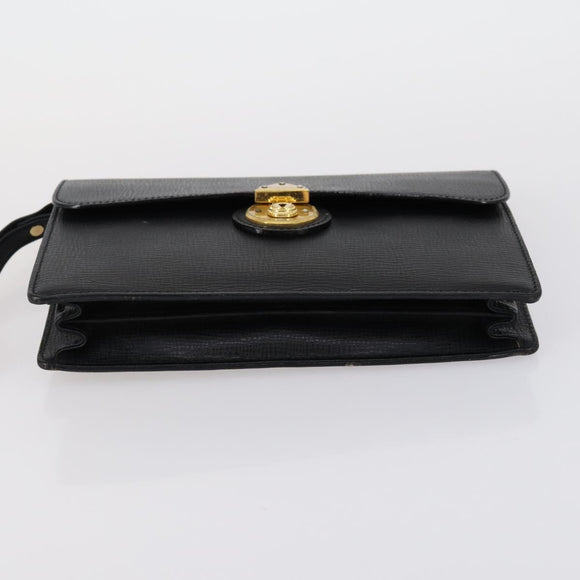 Burberrys Nova Check Clutch Bag Canvas Leather 2 Set Black Beige Auth 154538