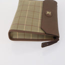 Burberrys Nova Check Clutch Bag Canvas Leather 2 Set Black Beige Auth 154538-4