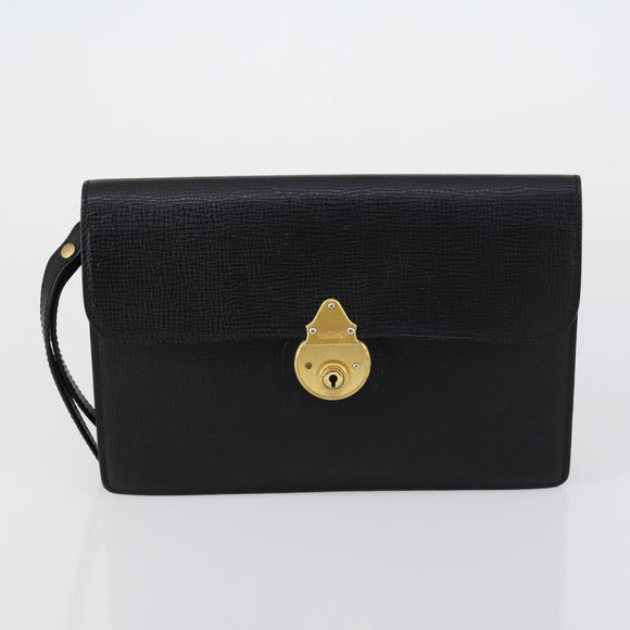 Burberrys Nova Check Clutch Bag Canvas Leather 2 Set Black Beige Auth 154538