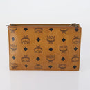 FENDI MCM Zucchino Canvas Vicetos Logogram Bag PVC 2 Set Brown Beige Auth 154539-10