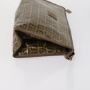 FENDI MCM Zucchino Canvas Vicetos Logogram Bag PVC 2 Set Brown Beige Auth 154539-4