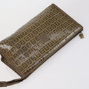 FENDI MCM Zucchino Canvas Vicetos Logogram Bag PVC 2 Set Brown Beige Auth 154539-5