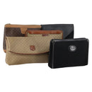 FENDI Celine Macadam Canvas Bag Leather 5 Set Beige Black Brown Auth 154540-1