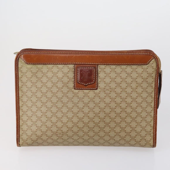 FENDI Celine Macadam Canvas Bag Leather 5 Set Beige Black Brown Auth 154540