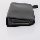 CARTIER Clutch Bag Leather 2 Set Bordeaux Black Auth 154541-12