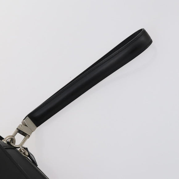 CARTIER Clutch Bag Leather 2 Set Bordeaux Black Auth 154541