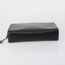 CARTIER Clutch Bag Leather 2 Set Bordeaux Black Auth 154541-15
