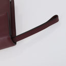 CARTIER Clutch Bag Leather 2 Set Bordeaux Black Auth 154541-6