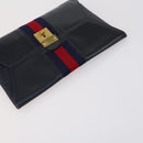GUCCI GG Plus Supreme Bag PVC Leather Nylon 4 Set Navy Beige black Auth 154542-14