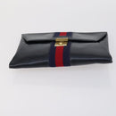 GUCCI GG Plus Supreme Bag PVC Leather Nylon 4 Set Navy Beige black Auth 154542-15