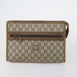 GUCCI GG Plus Supreme Bag PVC Leather Nylon 4 Set Navy Beige black Auth 154542 - 0