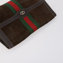 GUCCI GG Plus Supreme Bag PVC Leather Nylon 4 Set Navy Beige black Auth 154542-9