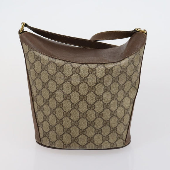 GUCCI GG Supreme Shoulder Bag patent 3 Set Beige Black Auth 154545