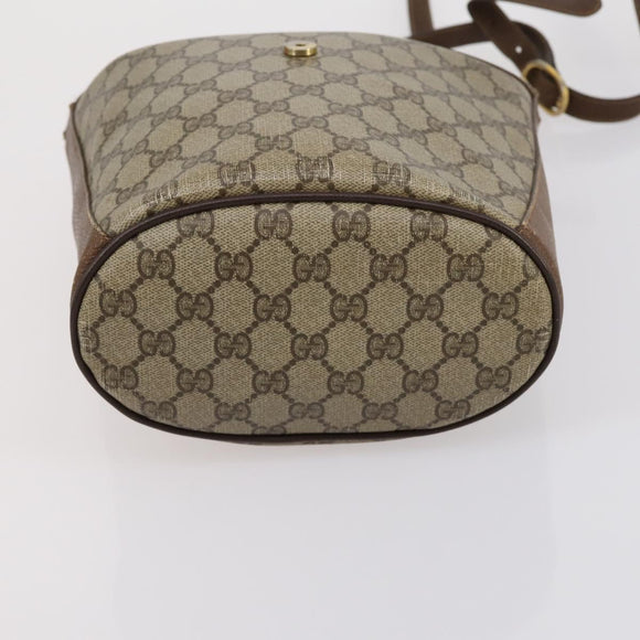 GUCCI GG Supreme Shoulder Bag patent 3 Set Beige Black Auth 154545