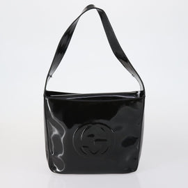 GUCCI GG Supreme Shoulder Bag patent 3 Set Beige Black Auth 154545 - 0