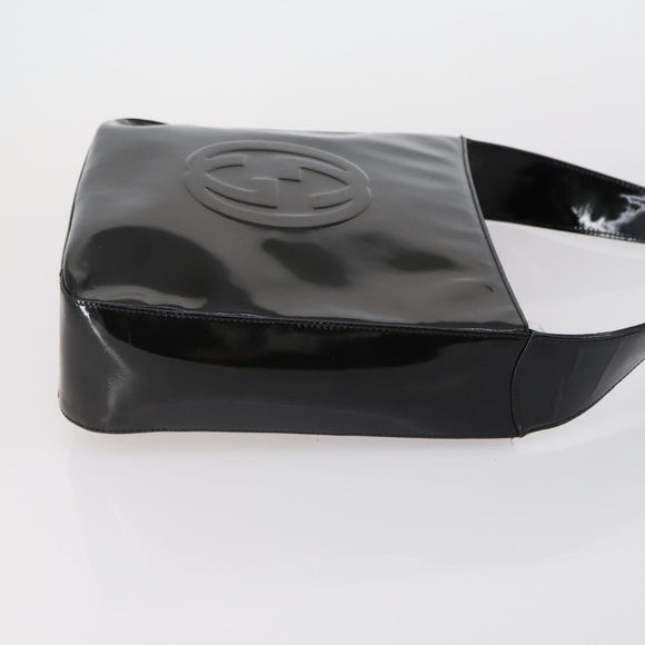 GUCCI GG Supreme Shoulder Bag patent 3 Set Beige Black Auth 154545