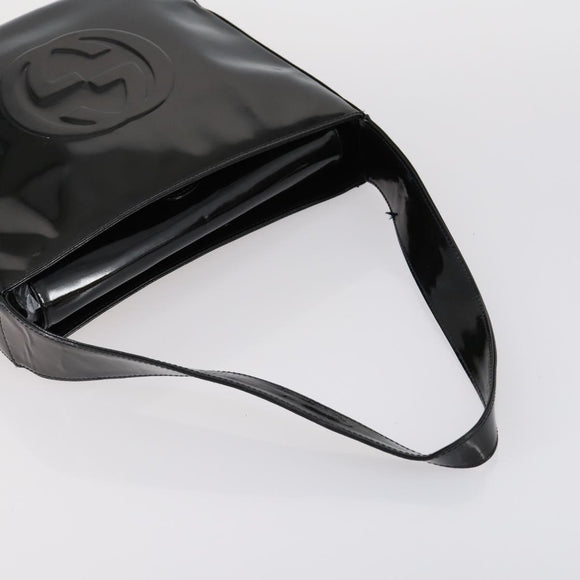 GUCCI GG Supreme Shoulder Bag patent 3 Set Beige Black Auth 154545