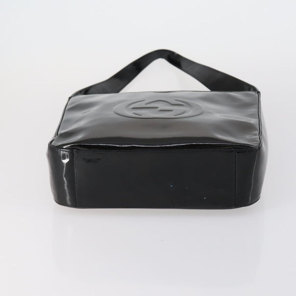 GUCCI GG Supreme Shoulder Bag patent 3 Set Beige Black Auth 154545